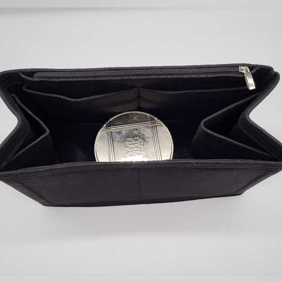 Premium Felt Black XX-Large Handbag Insert Organizer for Totes - Picture 11 of 13